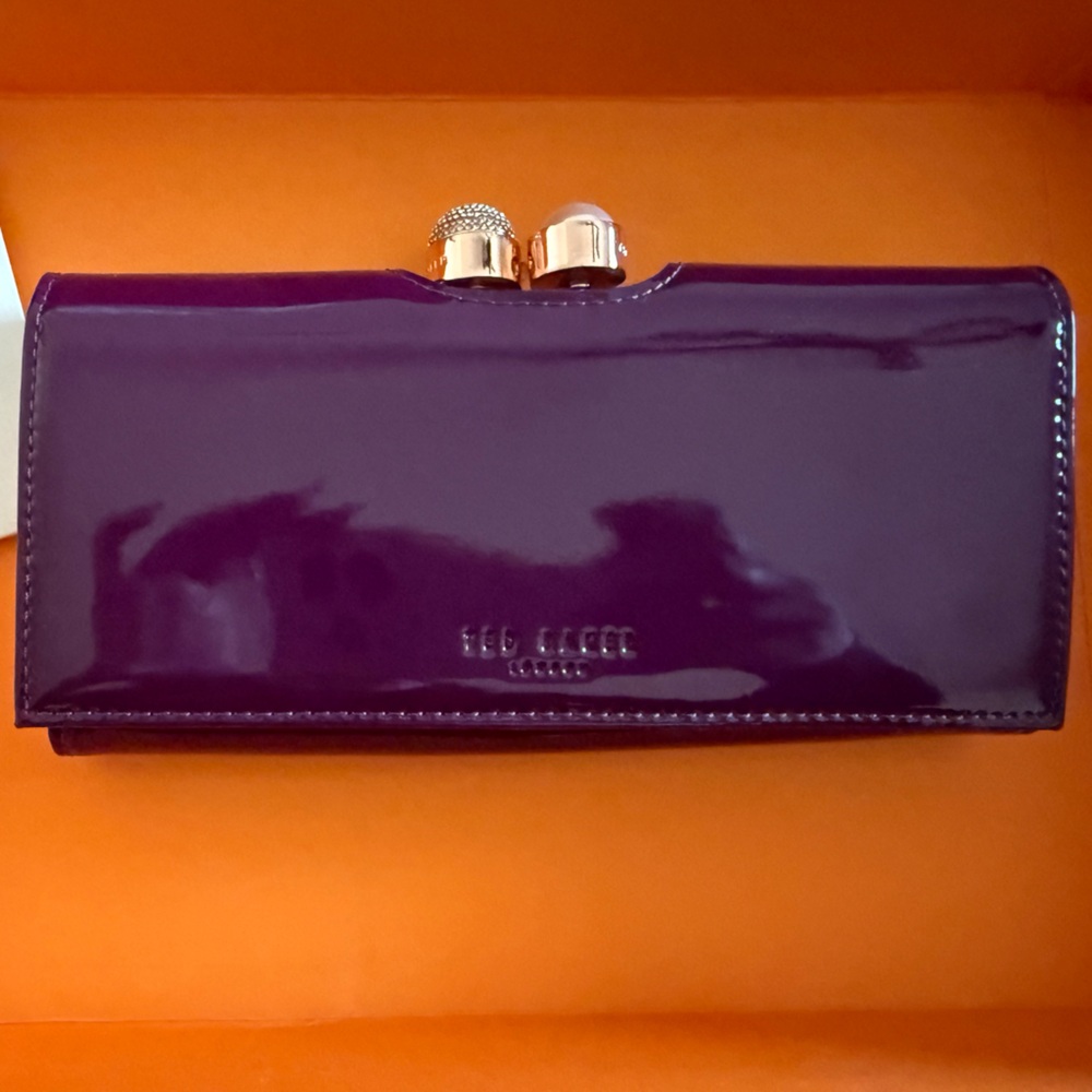 Ted Baker Purple Patent Leather Wallet